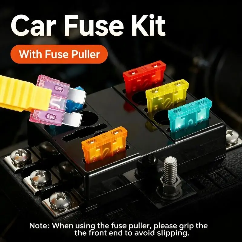 100PCS Auto Blade Fuse Assortment Kit Mini Standard Car Fuses for Truck Motorcycle RV Repair Accessory