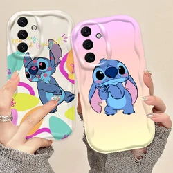 Disney Stitch kreskówka dla Samsung A55 A54 A53 A52 A35 A34 A33 A32 A25 A24 A23 A22 A21S A15 A13 A14 5G Wave etui na olej