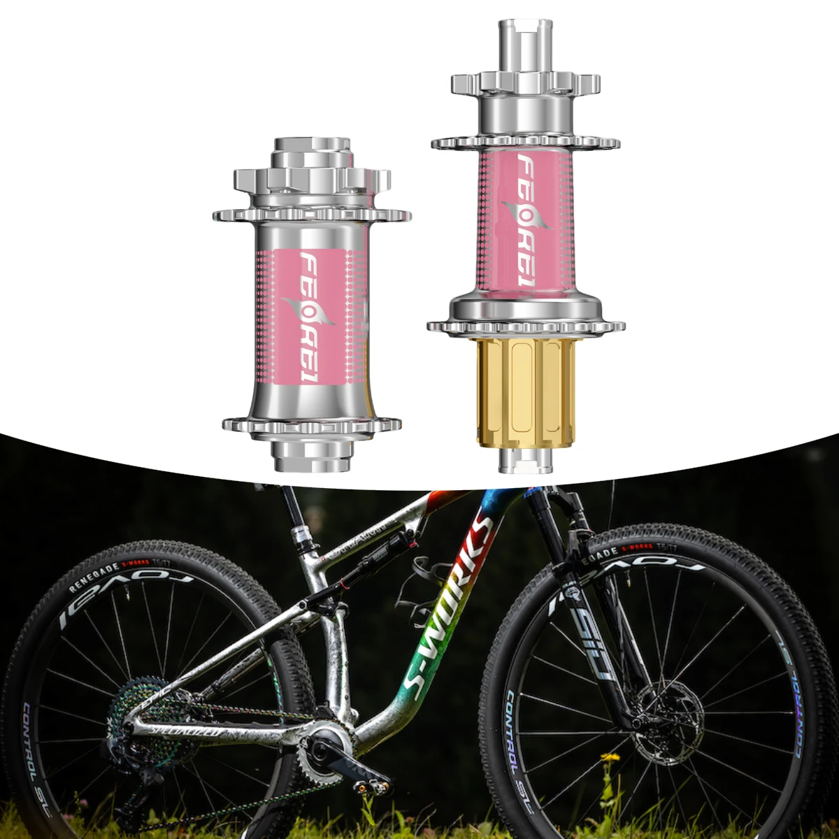 Ferei High Efficiency Soundless MTB Bicycle Hub Rear 32H Disc Brake Downhill DH Mountain Bike Front Sealed