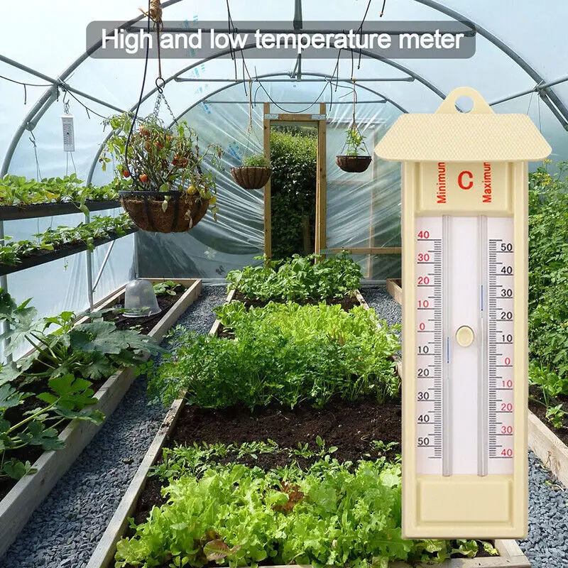 1pc Professional Greenhouse Max-Min Press Thermometer Traditional Temperature Monitor -40 To 50℃ U-Shaped High Low Thermometer