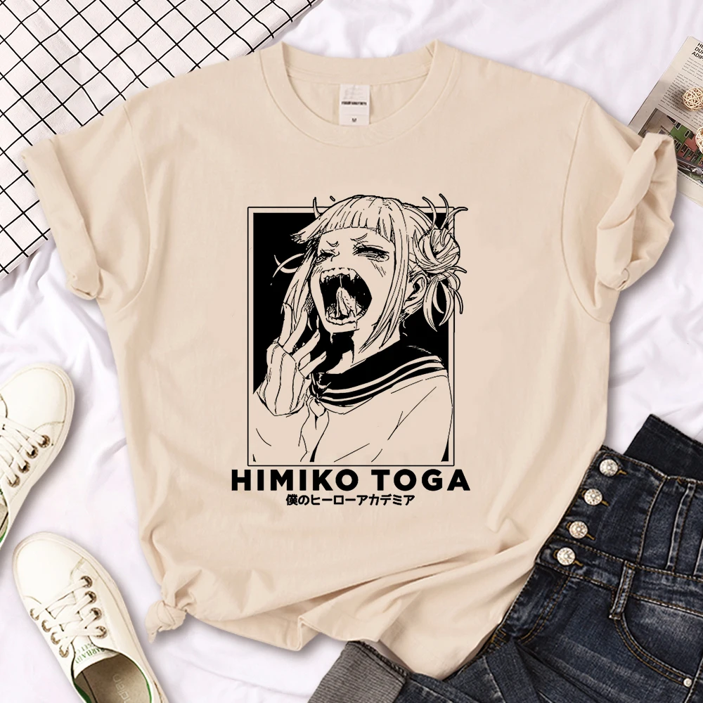 Deku Bakugou Katsuki Todoroki Anime t-shirts women active wear printed design blend tshirt girl y2k 2000s comic clothes