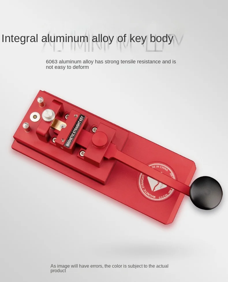 

Red Aluminium Alloy Magnetic Key HF Shortwave CW Morse Code For Amateur Radio Hand Key Morse CW Telegraph