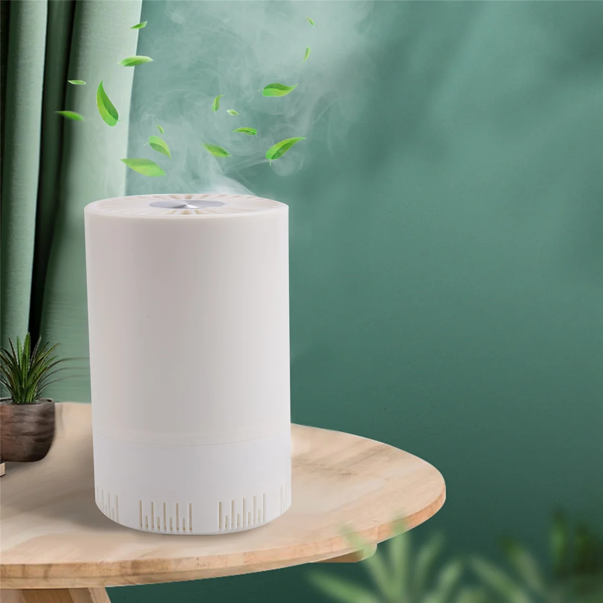 HOT 空気清浄機家庭用自動煙探知機 Hepa フィルター車の空気清浄機 USB ケーブル低ノイズナイトライト付きデスクトップホワイト