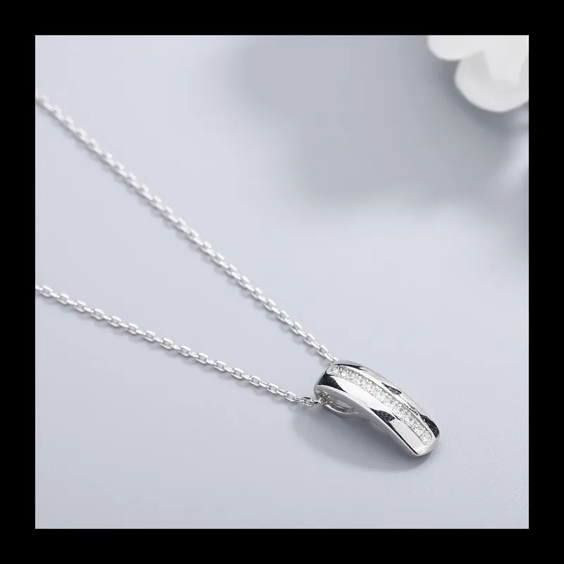 Vintage medieval sterling silver 925S cold wind full diamond pendant collarbone chain high quality versatile fashion necklace wo
