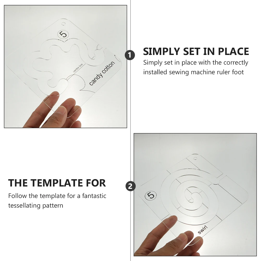 

4pcs Acrylic Patchwork Ruler Durable Templates Quilting Fabric Simple Stitching DIY Tools Transparent Ruler Cloth Craft