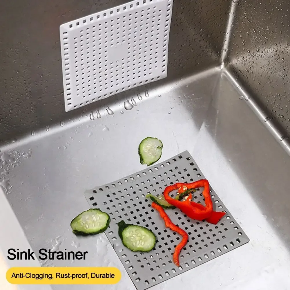 Kitchen Sink Strainer Anti-blocking Mesh Trap Waste Catcher 14.5cm Square Sewer Outfall Drain Filter Kitchen Bathroom Accessory