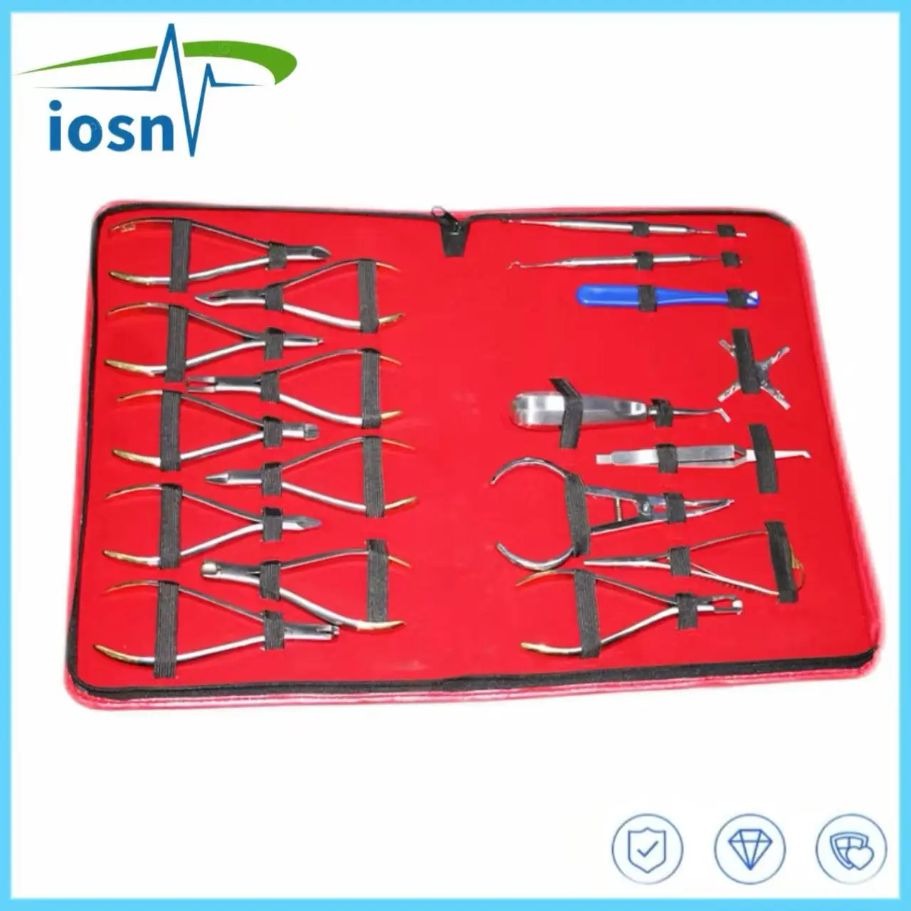 

18pcs Dental Orthodontics Pliers Set Orthodontic Forceps Distal End Cutter Brace Remover Tool Kit for Dentistry Professionals