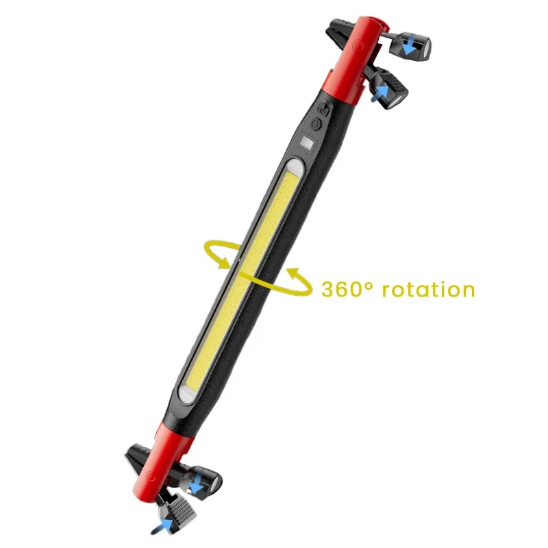 Multi functional emergency maintenance work light, magnetic flashlight for outdoor charging, powerful LED work light