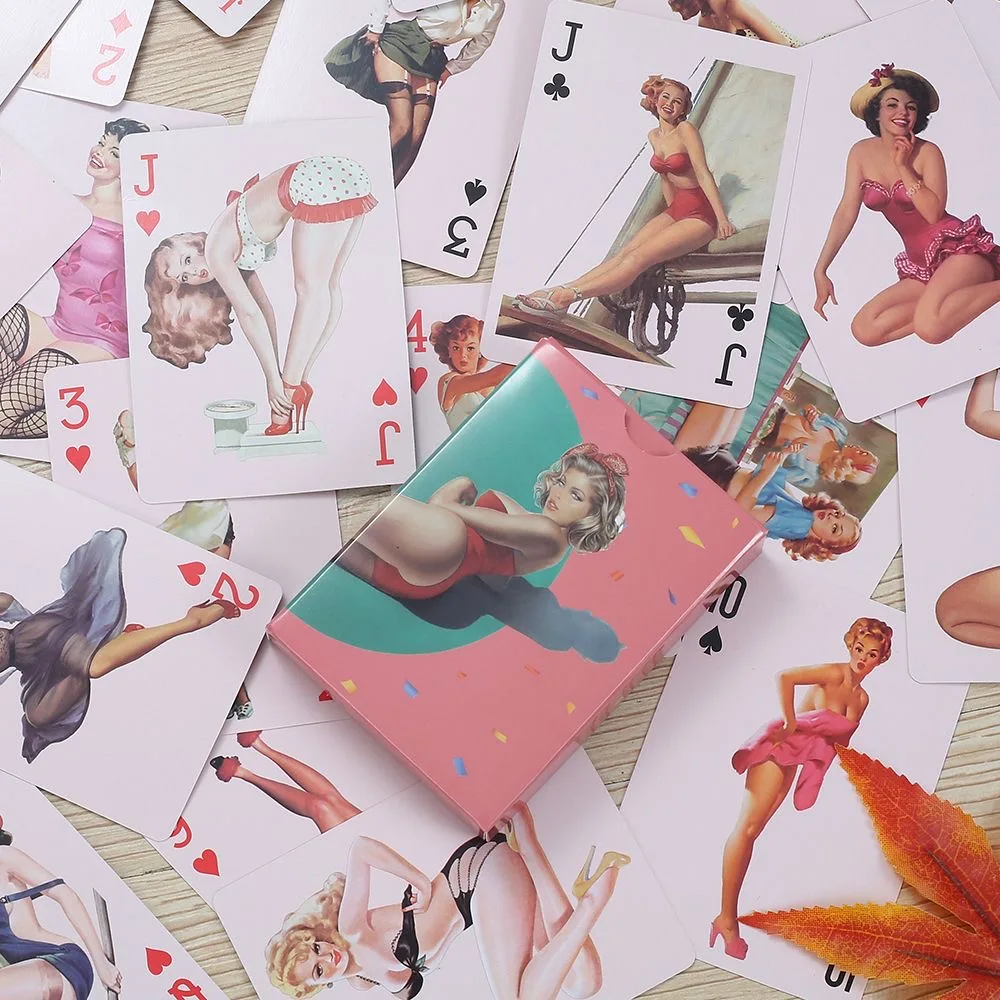Vintage Sexy Bikini Beauty Playing Cards， Cute Girl Game Playing Cards for Party Game Collection Poker Card Set