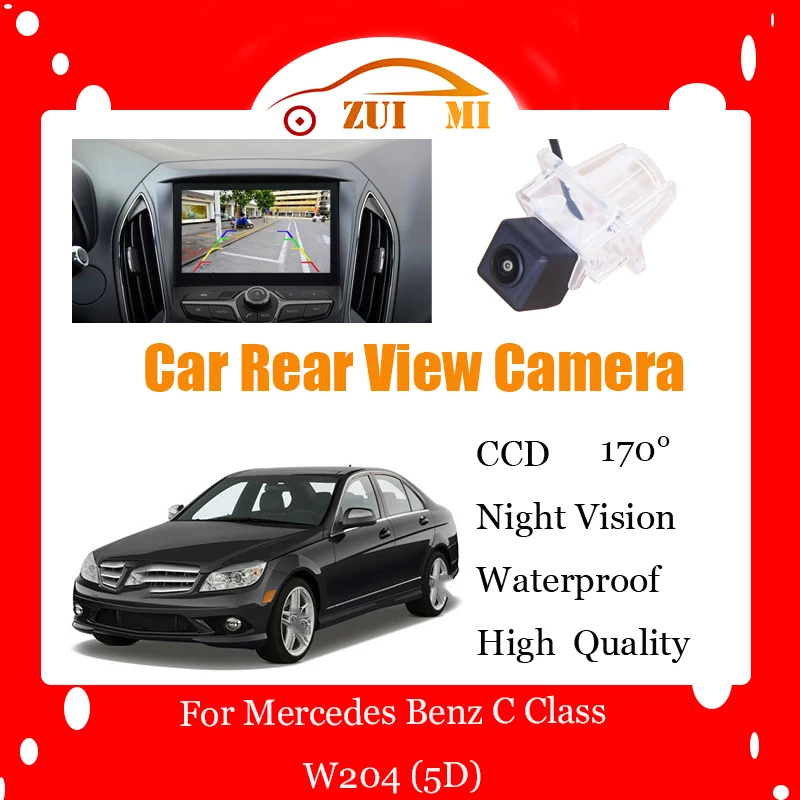 

Car Reverse Rear View Camera For Mercedes Benz C Class W204 5D Waterproof CCD Full HD Night Vision Backup Parking Camera