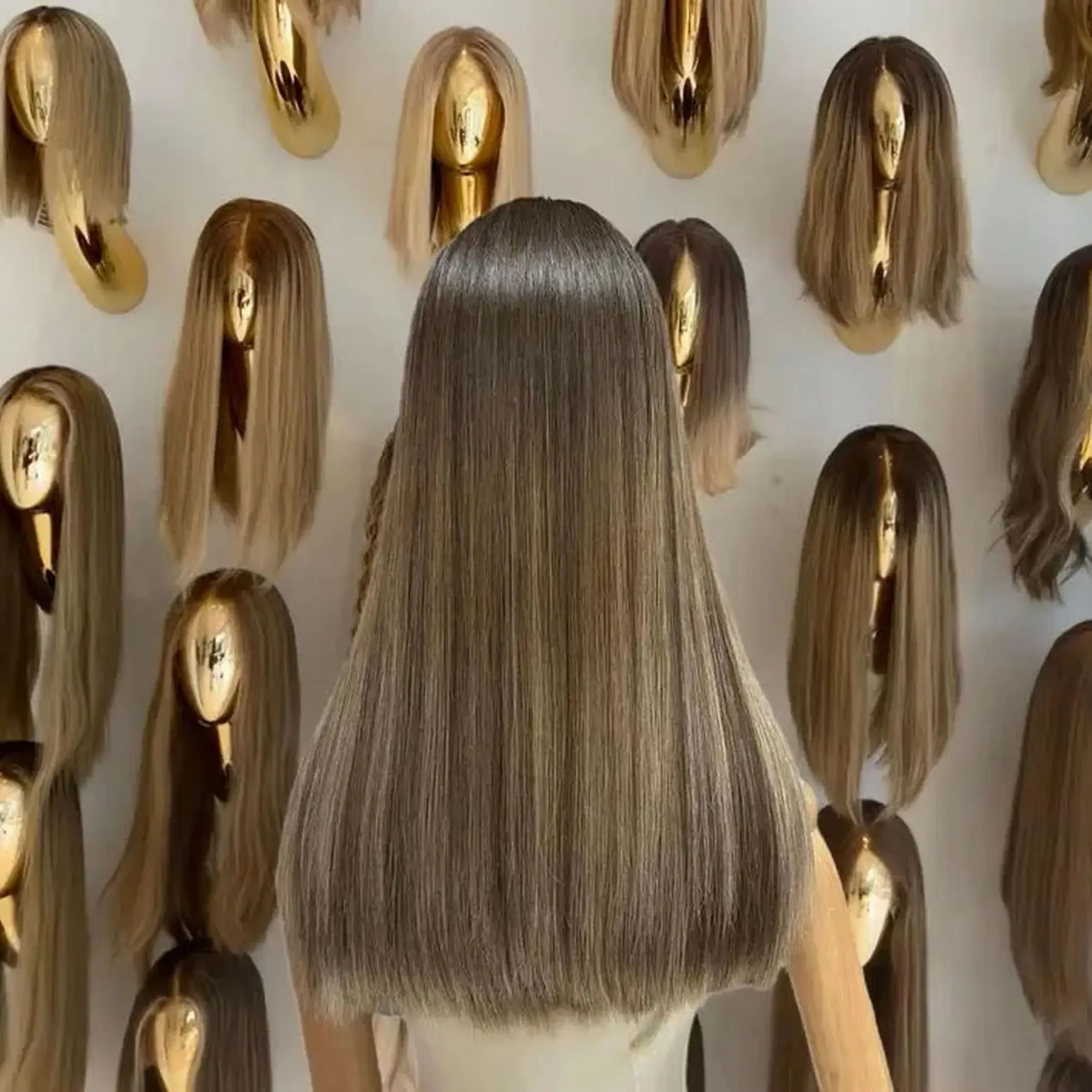 

Высококачественные женские модные парики омбре карамельно-коричневого цвета с темными корнями, длинные, натуральные прямые, без клея, из синтетических волос