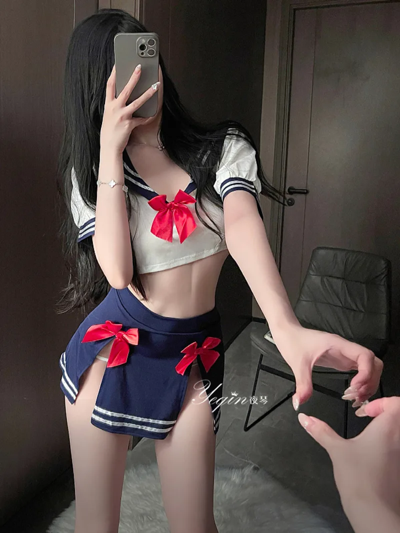 เซ็กซี่ Campus นักเรียน JK Pure Desire เซ็กซี่ชุดกะลาสี 2 ชิ้นชุดกระโปรงหวานเซ็กซี่ร้อนผู้หญิงเกาหลี 2025 เสื้อใหม่ QOE8