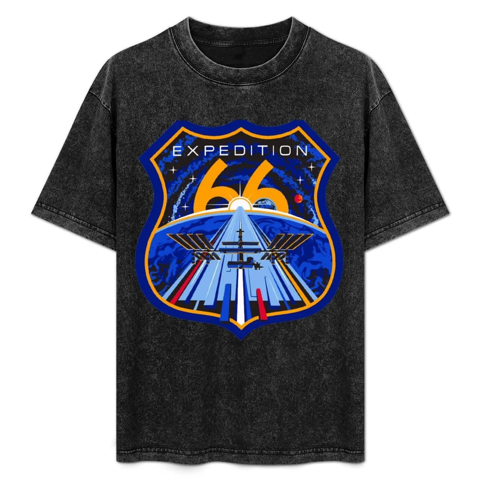 

ISS Expedition 66 Crew Mission Patch T-Shirt basketball graphic tees funny gifts customizeds men workout shirt
