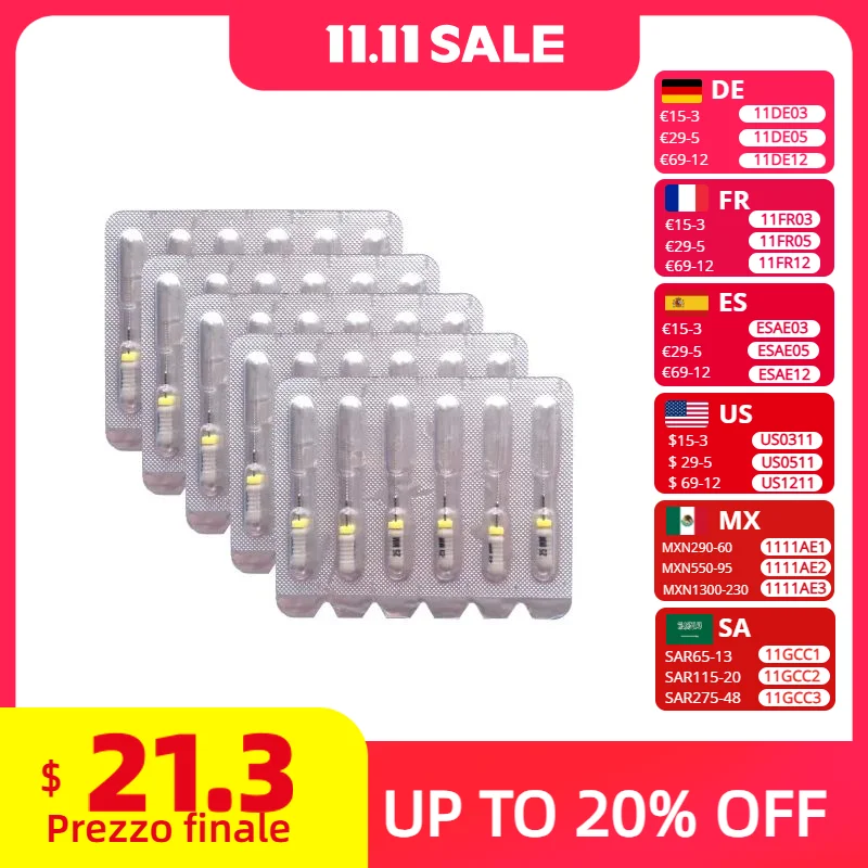 

5pack Dental C-pilot files 25mm 6-10# Stainless Steel C+ Files 21mm Endodontic C files 6pc/pack Endodontic Files