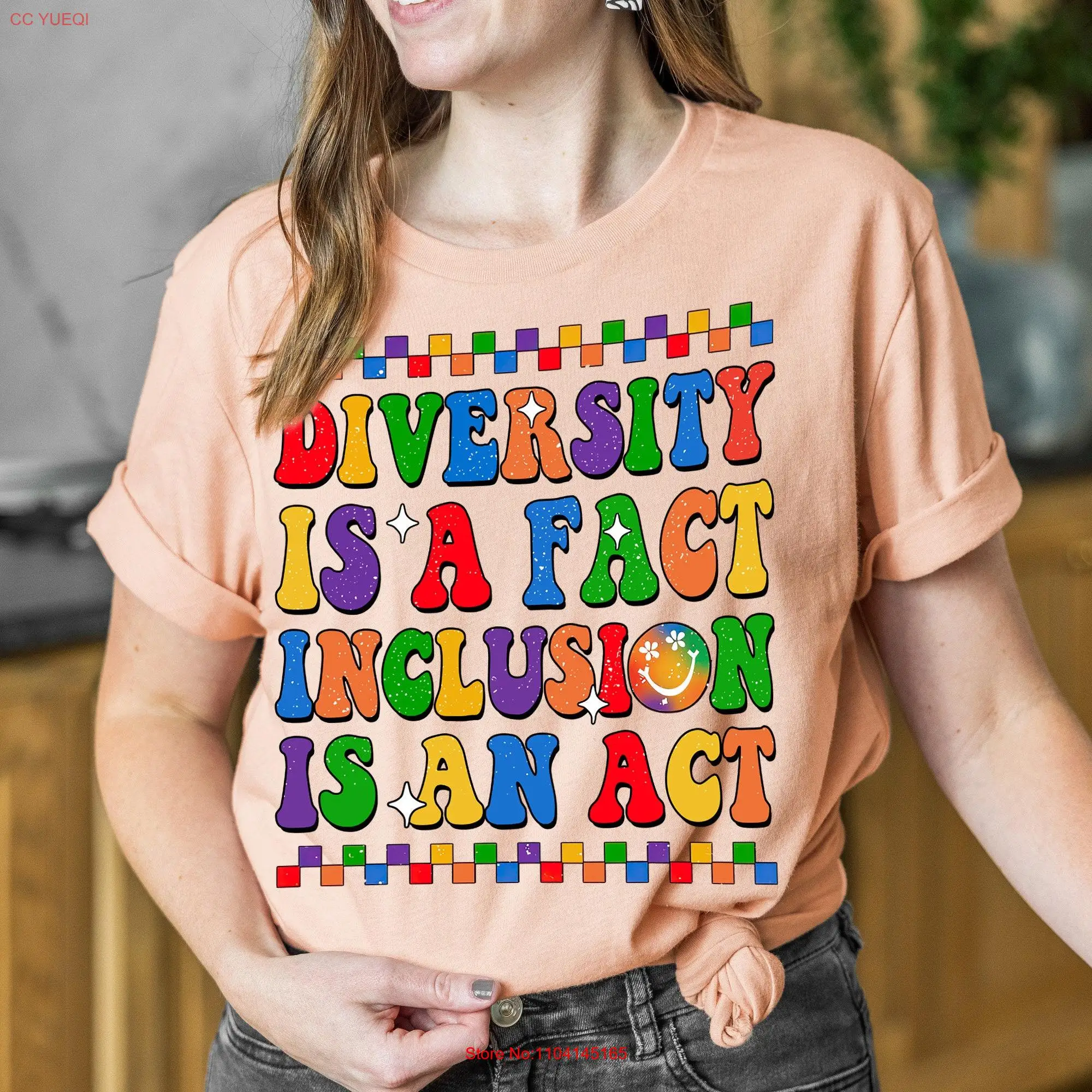 Diversity Is A Fact Inclusion An AcT T Shirt Autism Awareness Neurodiversity Acceptance Support s long or short sleeves