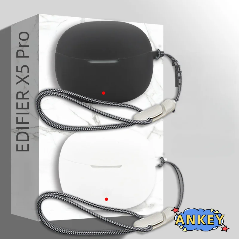 Juste de protection pour couteurs EDIFIER X5 Pro, tui anti-chute, silicone souple, sans fil, Bluetooth, transport des couteurs