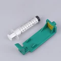 With syringes