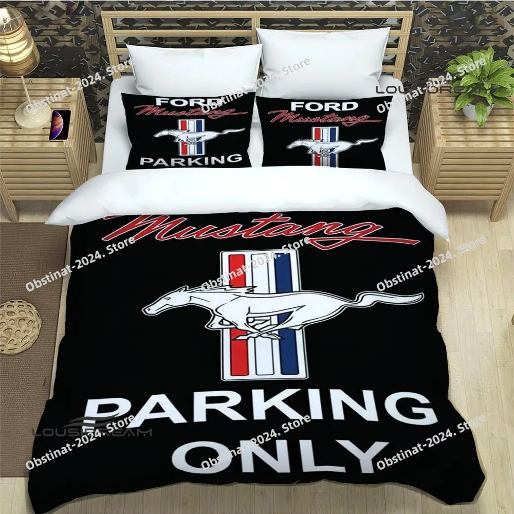 

Mustang car logo printed Bedding Sets exquisite supplies set duvet cover bed comforter set bedding set luxury birthday gift