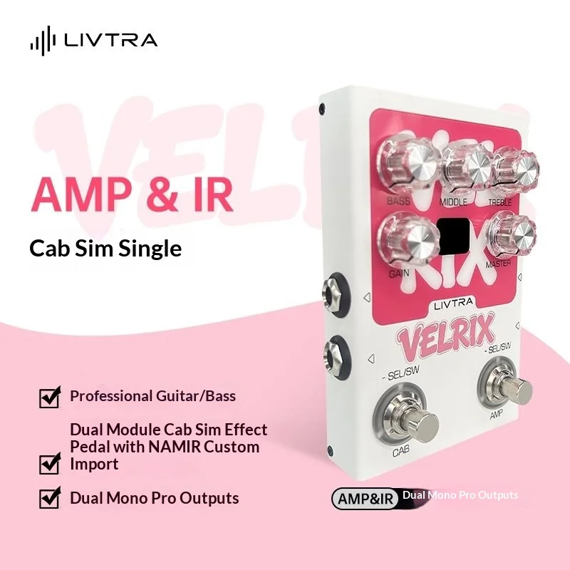 IN Stock LIVTRA Guitar Effect Pedal Dual Module IR Amp Simulator For Electric Guitar Bass Professional Music Performance