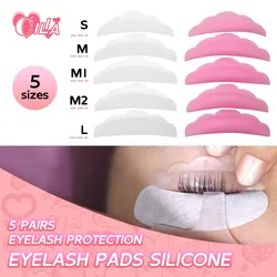 5 Pairs Eyelash Extension Pads Silicone Protection Eyelashes Pad Reusable Lifting Curler Shield Patch Lashes Makeup Tools