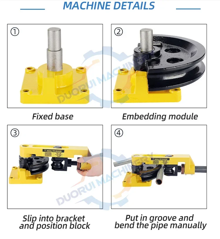 Multi-Function Manual Pipe Bender Hand Tube 