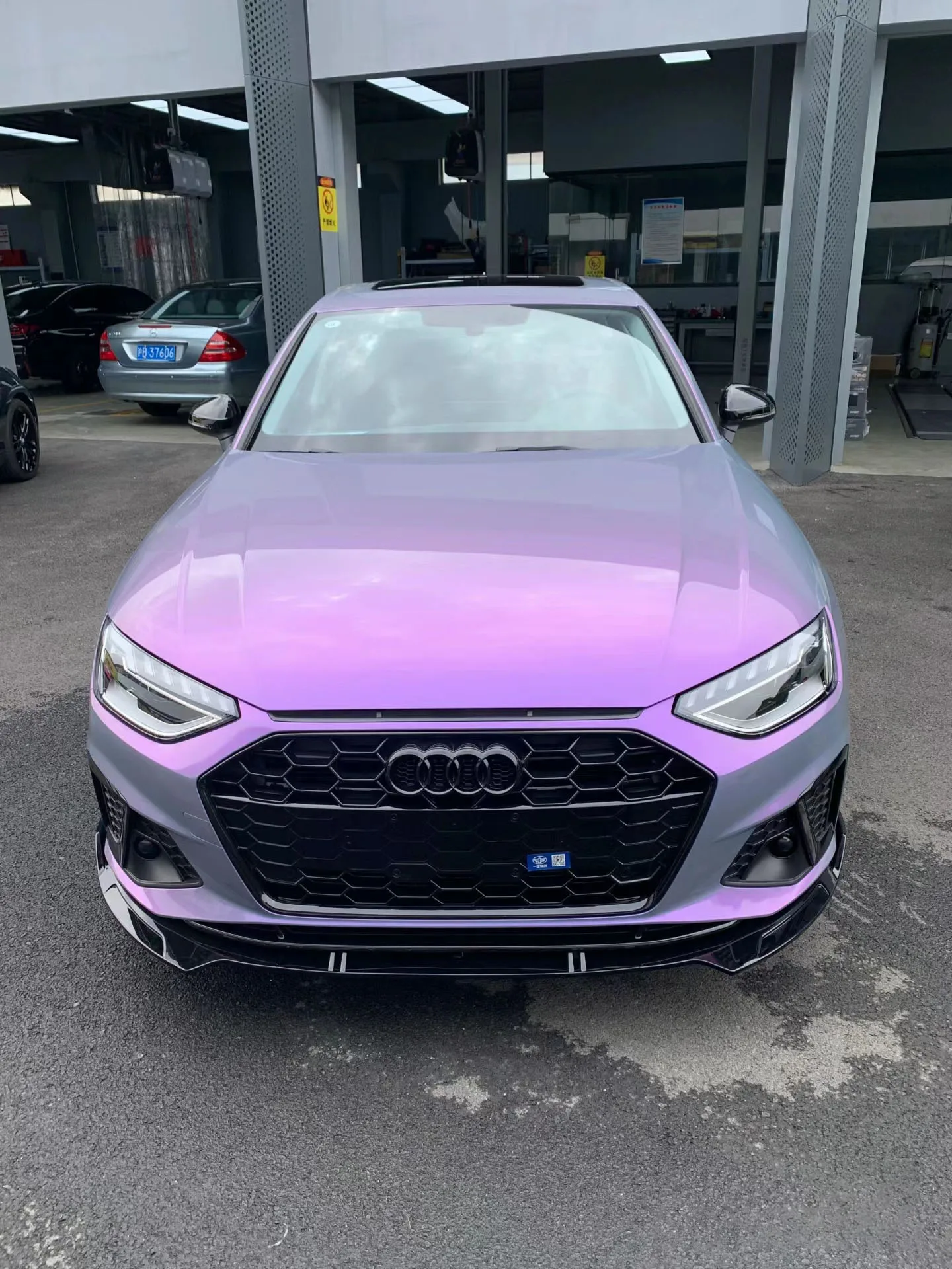 

Dream two-color gray glamour purple color change film PVC car film PET full body film car modification accessories