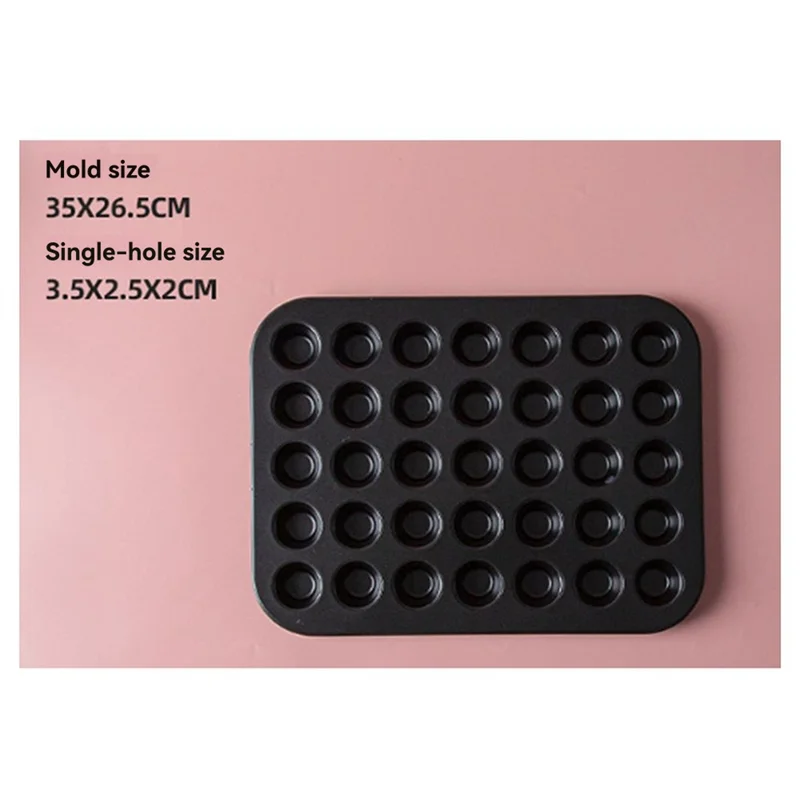 Premium 25-Cup Non-Stick Round Cake Pan Tray For Mini Muffins Bakeware Essentials