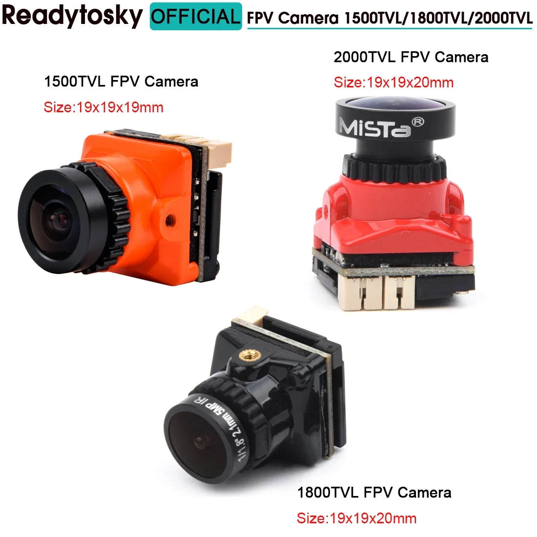 NOWA mini kamera FPV 1500TVL 1800TVL 2000TVL z obiektywem 2,1 mm i mocą PAL / NTSC z wewnętrzną regulacją OSD do drona wyścigowego RC FPV