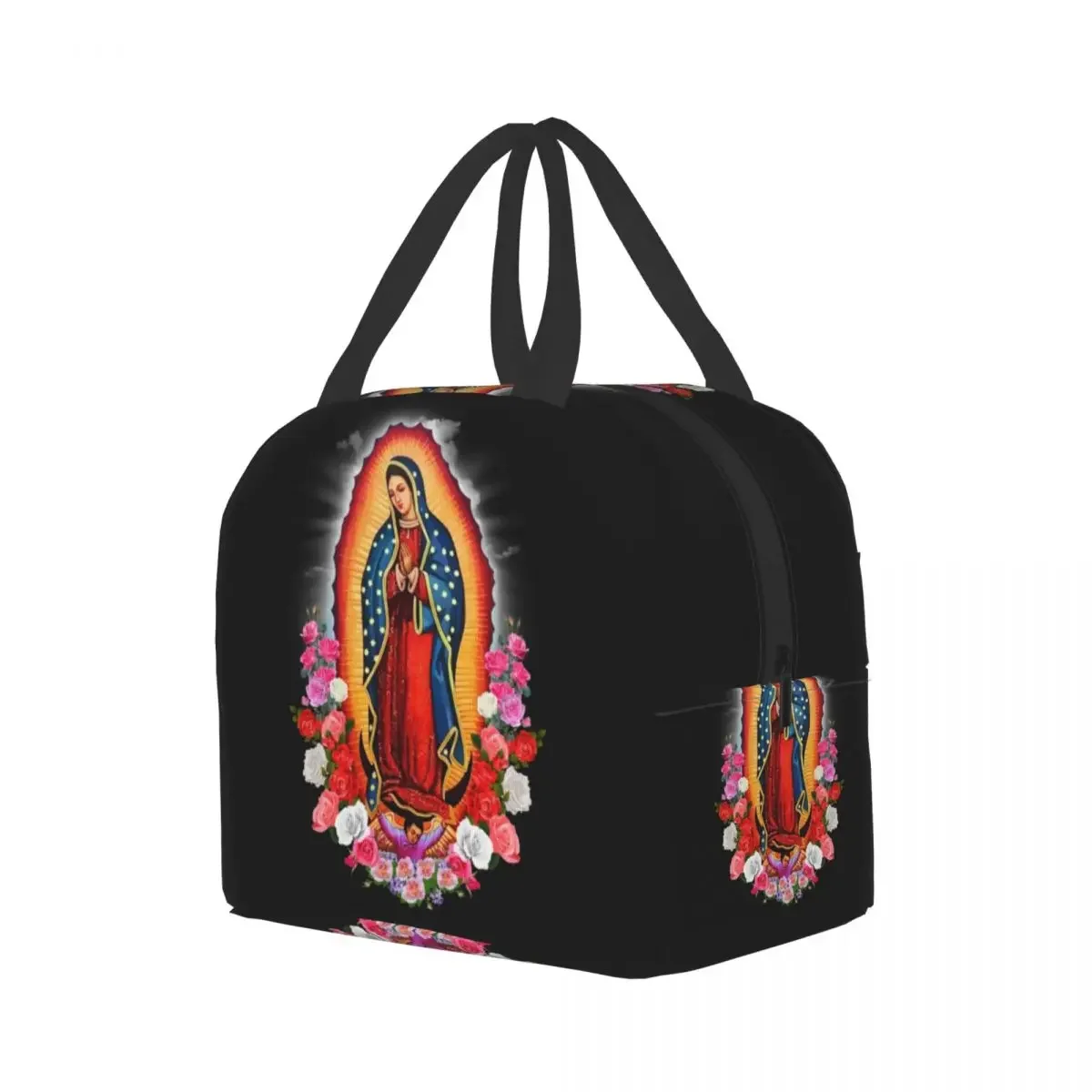 Virgin Mary Of Guadalupe Resuable Lunch Box Waterproof Mexico Catholic Saint Thermal Cooler Food Insulated Lunch Bag Office Work