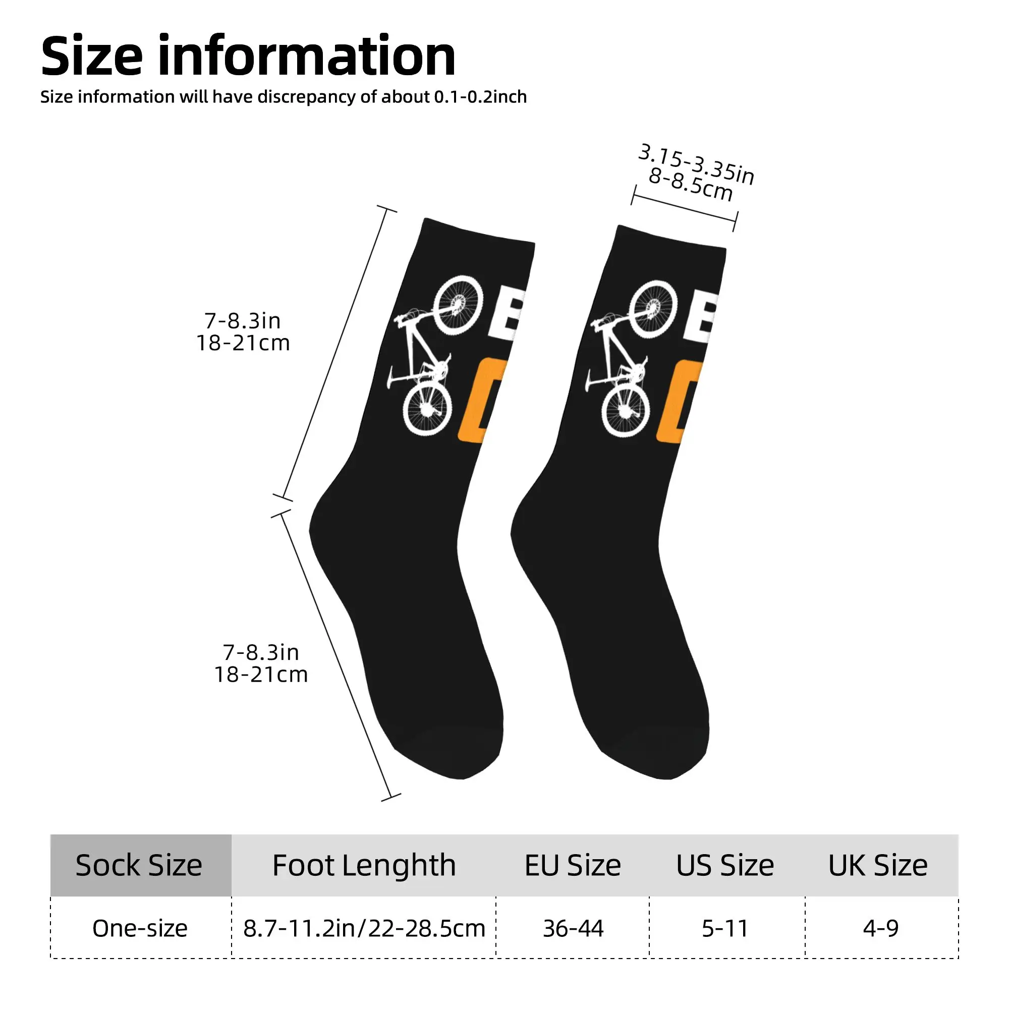 Fashion Print Stockings Bike Life Socks for Women Men Stretch Autumn MTB Mountain Bicycle Cyclist Biking Graphic Crew Socks