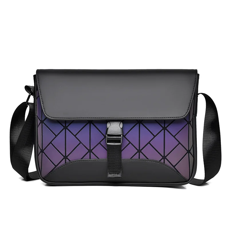 

​​Men's Quilted Geometric Shoulder Bag Compact Crossbody Purse Caviar Grain Streetwear Essential Coffee Run Ready​​