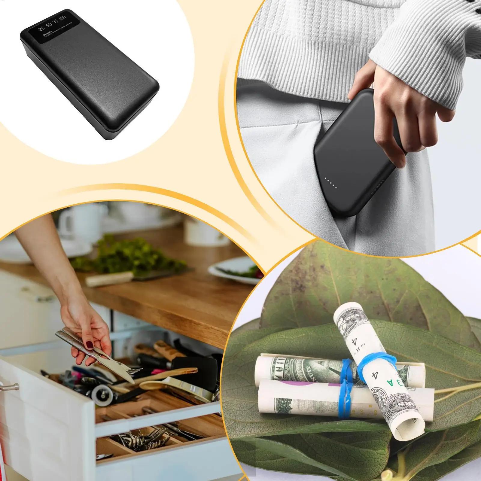 転用金庫貴重品用の隠し金庫パワーバンク形状の隠しコンパートメントキー現金貴重品ジュエリー収納容器