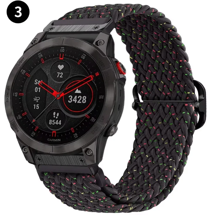 Плетеный нейлоновый эластичный ремешок QuickFit 20 22 26 мм для Garmin Fenix 8 6 7 7X 7S Pro Instinct 2 X TacTix 7 Descent G1 MK2 MK3 Enduro