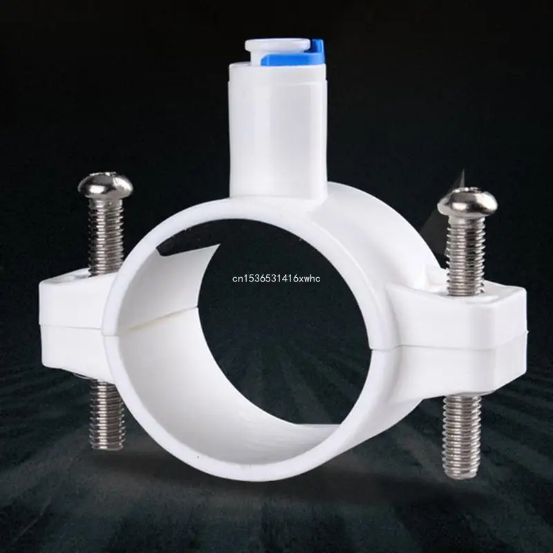 Dropship Piipe Fitting RO Water 40mm Drain Waste Water Pipe Clamp Saddle Clips Reverse Osmosis 1/4