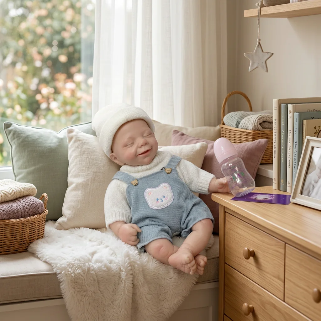 16 Inch Full Solid Silicone Reborn Doll April Realistic Newborn Baby Hand Painted Simulation Toy For Birthday Holiday Gift