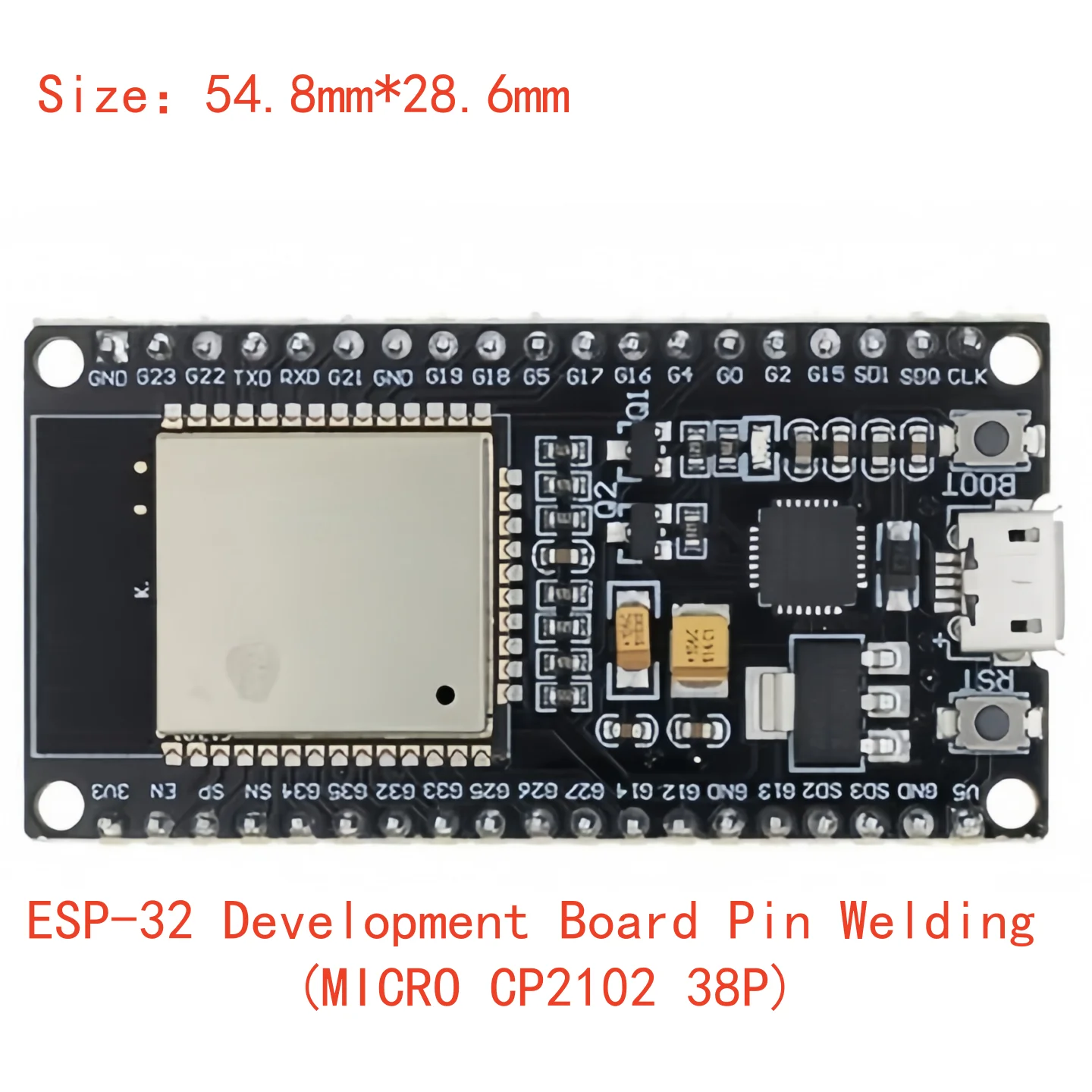 ESP-32 Entwicklungsboard WIFI+Bluetooth 2-in-1 Dual-Core-CPU Niedriger Stromverbrauch ESP32 ESP-32S 2,4 GHz – Detail 7