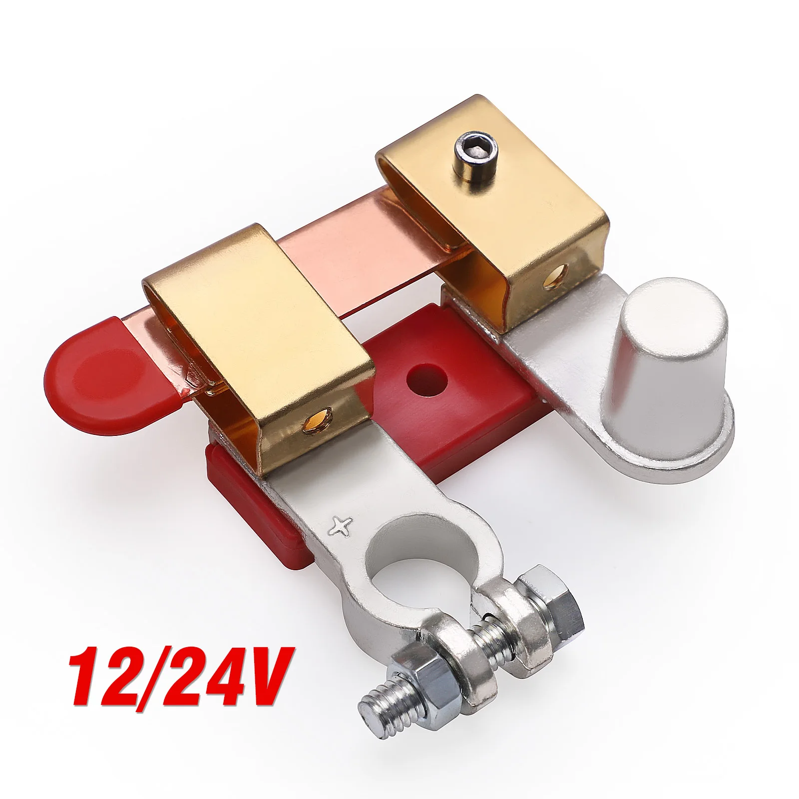 Cnspeed Red/Black Post Knife Blade Master Switch 12V 24V Battery Disconnect Switch for Car Marine Boat Truck Side Post