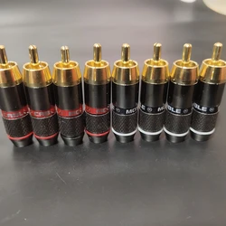 A lot Brand New MONSTER RCA Connector diameter 6mm 24K Gold Plated Professional Audio plug Adapter Wire lotus Male Plug