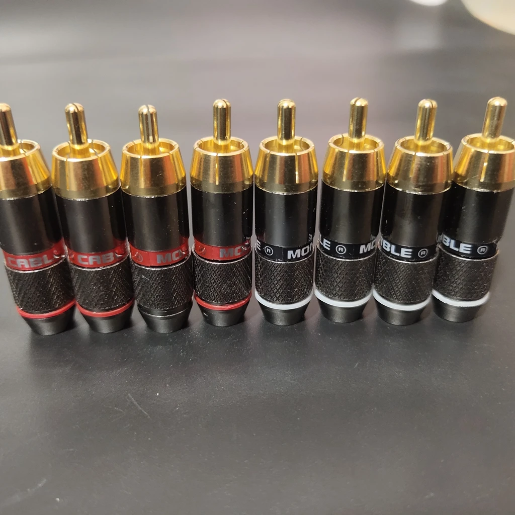 Nowa, MONSTER złącze RCA o średnicy 6mm 24K, pozłacana profesjonalny sprzęt Audio przejściówka Adapter, męska wtyczka lotosu