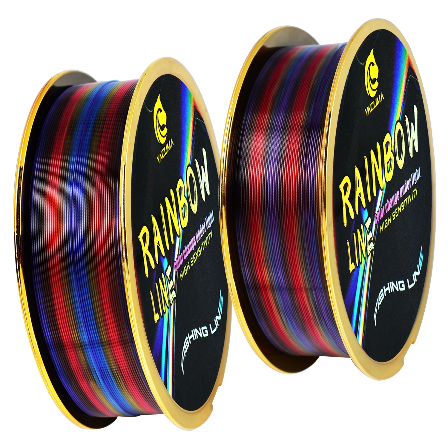 YACUMA 105M/114YDS Regenbogen-Monofilament-Angelschnur mit Fluorcarbon-Beschichtung, 5LB-37LB Stärke, Nylon-Angelschnur für alle Angler – Detail 9