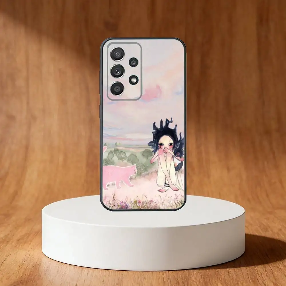 حافظة هاتف A-Art A-Aya T-Takano لهاتف سامسونج S25، S24، S21، S22، S23، S30، Ultra، S20، Plus، Fe، Note، 10,9,5G غطاء أسود