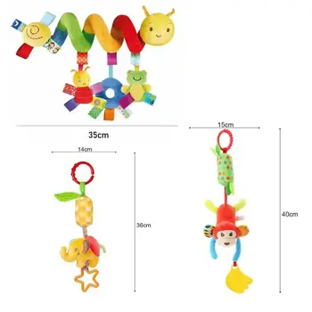 嬰兒床懸吊搖鈴玩具汽車座椅玩具軟體移動玩具嬰兒車嬰兒床螺旋玩具嬰兒車懸吊娃娃新生兒禮物 6 最佳銷售 嬰兒床配件 - №6