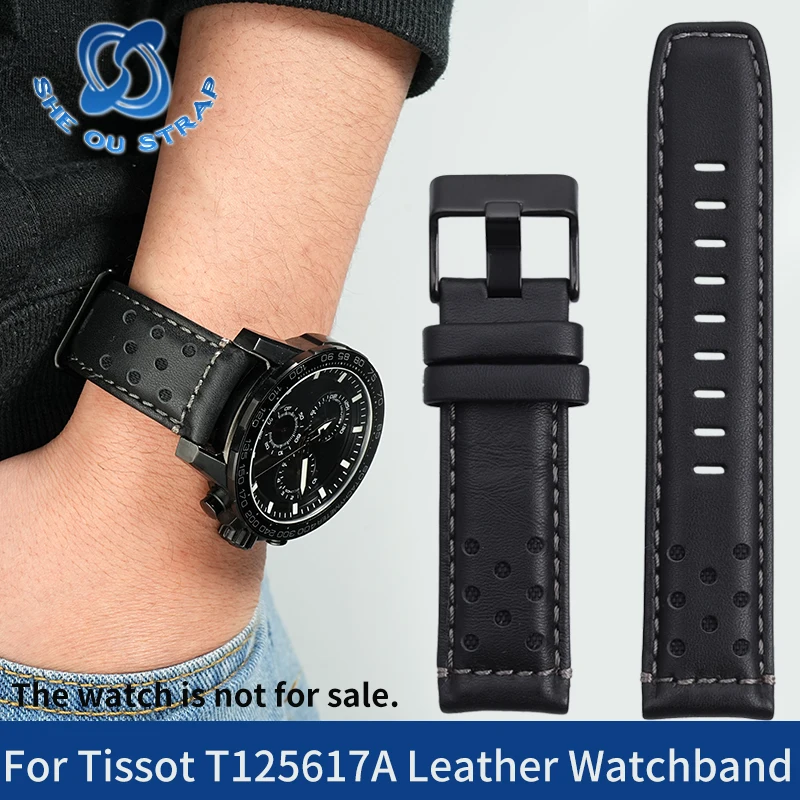 

Cowhide Leather Watchband For Tissot T125617 t116617a Timex Men's Leather Watch Strap 22mm Equal Width Watch Wristband Soft