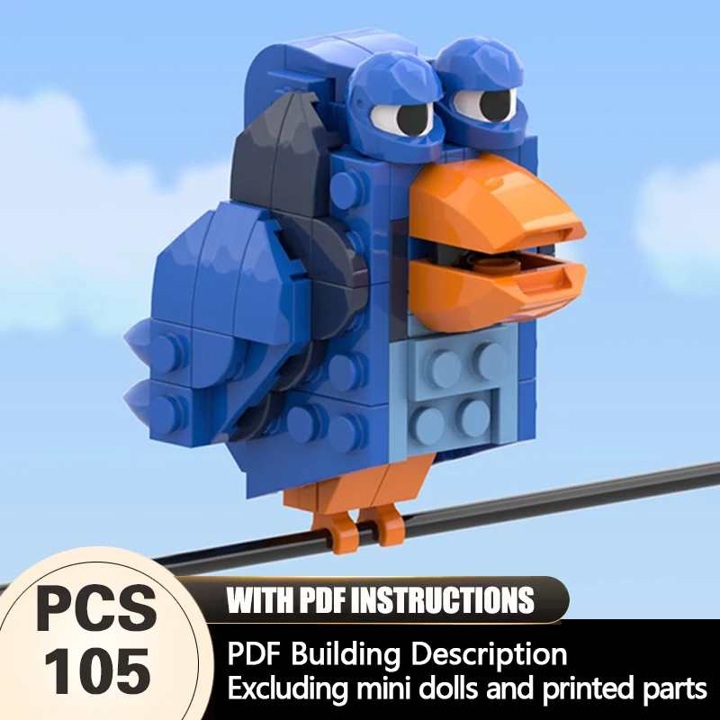

Creators Animal Series Model MOC Building Bricks Small Blue Bird Modular Technology Gifts Holiday Assemble Children Toys Suit