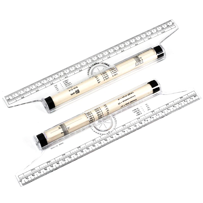 Multi Function Drawing Tool Roll, Régua de rolagem métrica, Régua de rolagem paralela clara, Ângulos Line Ruler for Kids
