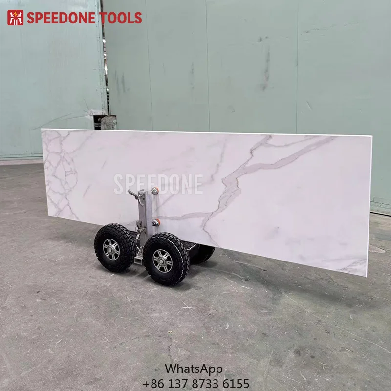 Industrial Aluminium Transfer Safety Cart New Condition Panel Slab Transport Dolly With Rubber And Metal Material