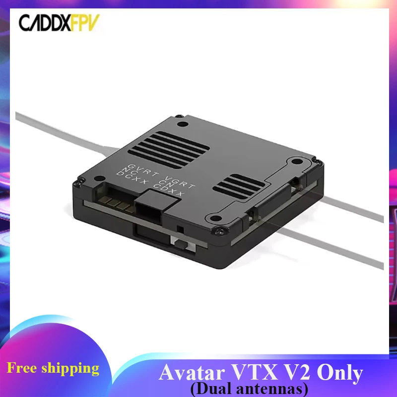 

Модуль CADDX Walksnail Avatar HD VTX V2 (версия с двумя антеннами) с памятью 32 ГБ, 1080P/720P HD, 6В-25.2В для FPV-дронов на радиоуправлении