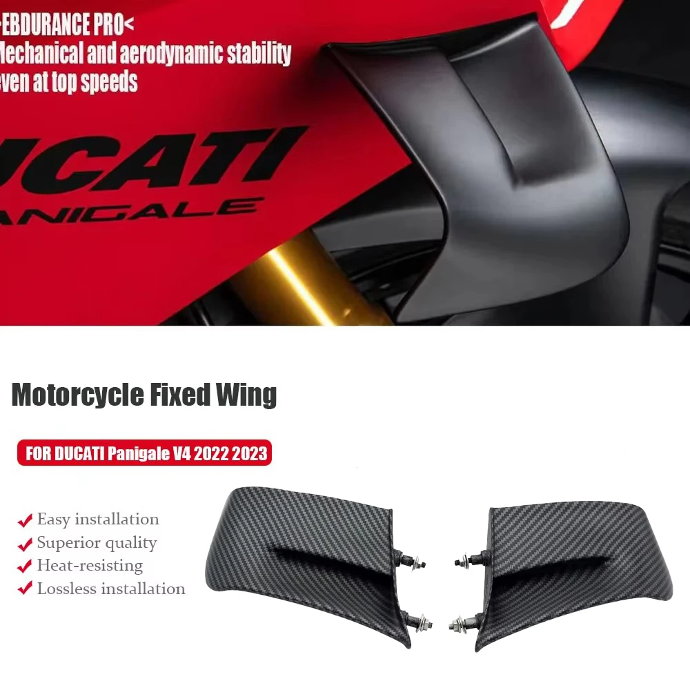 

V4 wing,Fit For DUCATI Panigale V4S V4R, 2022 2023 Motorcycle Accessories ,Side Panels Fixed Wing,Fairing Winglets Spoiler