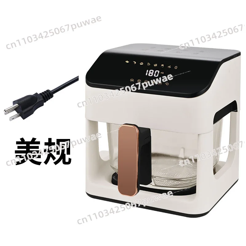 Air Fryer Intelligent Temperature Control Oven for Home Transparent and Visual Full Glass Pan Automatic Electric Fryer