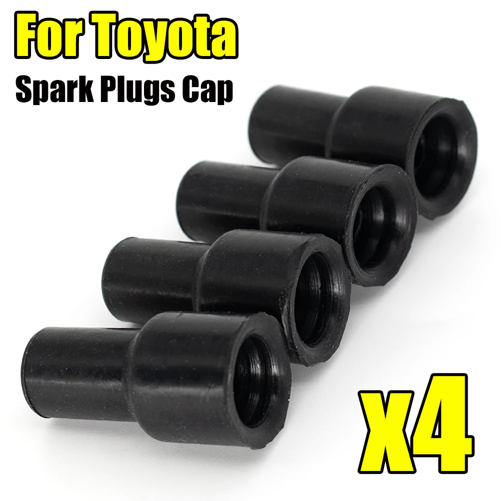 4pcs Car Ignition Coil Cap Spark Plug Caps Tip Cover Rubber 90919-11009 For Toyota Yaris Vios Camry Corolla Prius Sienta